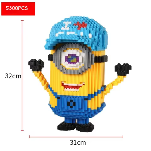Cute King Bob Stuart Captain Kevin Cartoon Building Blocks Handmade Children Puzzle Toys Assembled Toys Gift 6 best sales puzzle sailor moon - №3