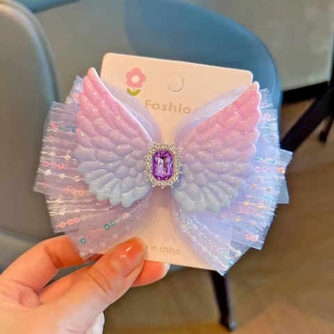 12 best sales angel wing hair clip - №4