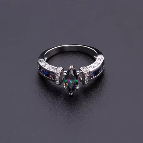 Women Torina Crystal Quartz Ionix Ring Ionix Therapy Quartz Crystal Ring For Weight Loss Lymph Drainage Magnetic Therapy Rings 6 best sales fifth harmony - №5