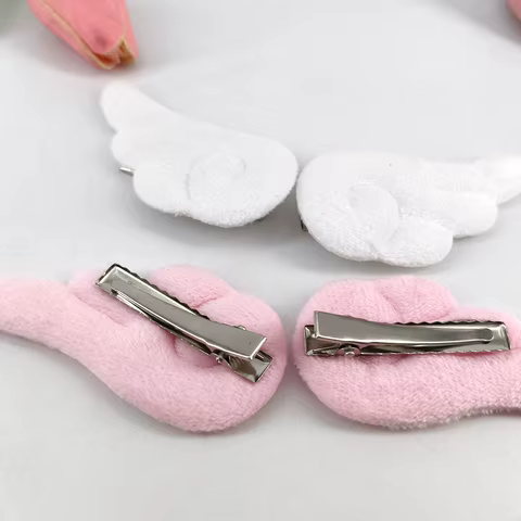 2Pcs/20Pcs 5cm Angel Wings Super Cute Angel Wing Plush Hairpin Girl Hair Clip Accessories Barrettes Hairgrip Headdress Headwear 8 best sales angel accessories - №1