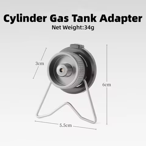 Butane Adapter With Bracket Outdoor Butane Gas Conversion Joint Camping Stove Adapter Screw Valve Output Nozzle Bottle Adapter 6 best sales wokbrander - №4