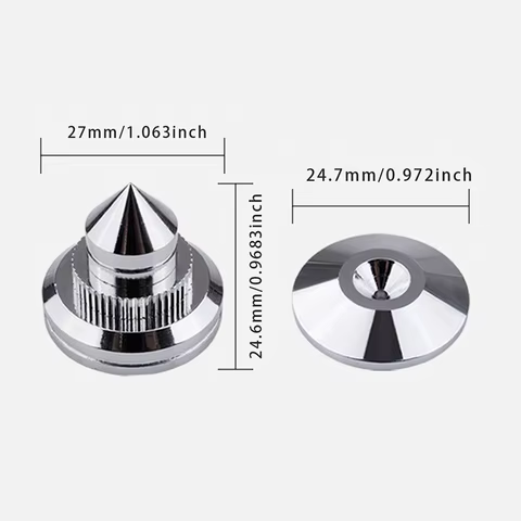 4 PCS 30*27mm speakers Stand Feet Foot Pad Pure copper silver loudspeaker box Spikes Cone Floor Foot Nail M28*26 8 best sales j sound speaker - №2