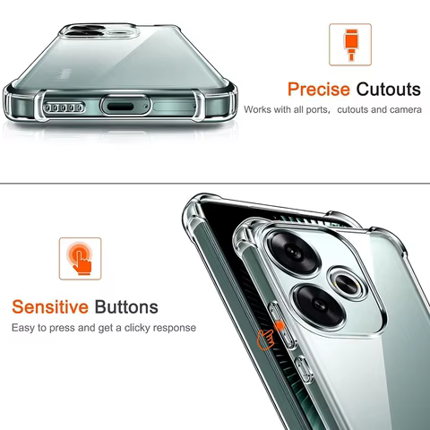 Shockproof Case For Xiaomi Poco F6 F5 F4 F3 X6 X5 X4 X3 GT M6 M4 M3 Pro 4G 5G Silicone Soft Clear Ultra Thin Clear Shell Cover 7 best sales yingtai phone - №1