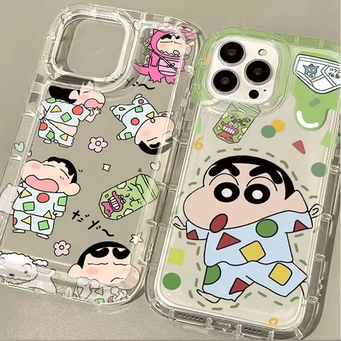 C-Crayon S-ShinChan Clear Phone Case for iPhone 15 14 13 12 Mini 11 Pro Max XR XS X 8 7 6 6S Plus SE 2020 Printing Back Cover 10 best sales crayon shin chan iphone case - №7