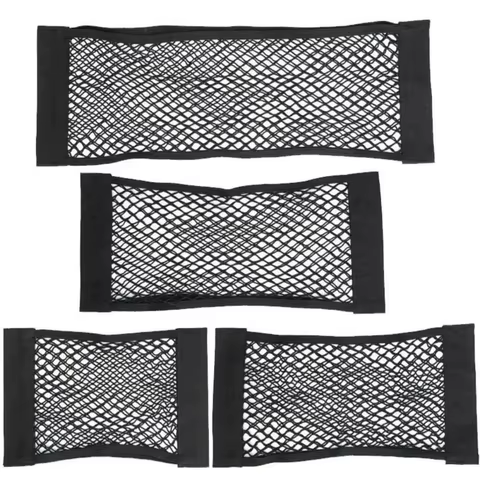 Car Back Rear Mesh Trunk Seat Elastic String Net Magic Sticker Universal Storage Bag Pocket Cage Auto Organizer Seat Back Bag 10 best sales xeon sticker - №3