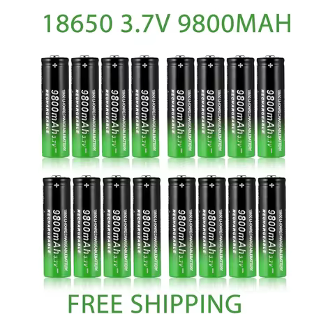 2021new fast charging 18650 battery high quality 9800mah 3.7V 18650 Li ion battery flashlight charging battery + free delivery 8 best sales 18650 batterry - №2