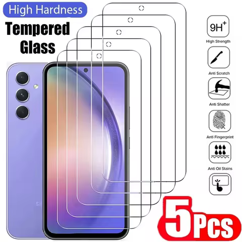 5Pcs Tempered Glass For Samsung Galaxy A35 A54 A13 A53 A52 A12 A22 A33 A32 A06 A52S A73 A05 A04 A55 A14 C55 M55 Screen Protector 8 best sales at91 - №3