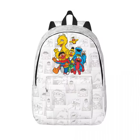 Sesamed Streeted Backpack for Preschool Kindergarten School Student Bookbag Boy Girl Kids Daypack Gift 6 best sales sesame street bag - №4