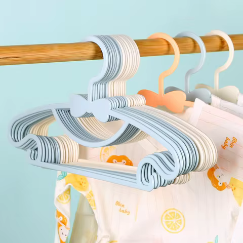 5-50Pcs Baby Hangers Plastic Kids Clothes Storage Hanger Rack for Nursery Children Hangers Toddler Infant Portable Coats Home 6 best sales hangers baby - №4