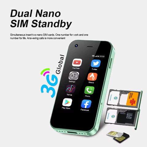 SERVO KING5000 Mini Android 9.0 Smartphone Play Store 2GB+16GB GPS Dual SIM Standby 2.5 10 best sales pink mobile phone - №5
