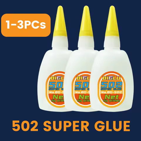 1-3pcs BIGLU 502 Super Glue Instant Quick-drying Cyanoacrylate Adhesive Leather Rubber Wood Metal Strong Bond Liquid Glue Tool 6 best sales 502 glue - №3