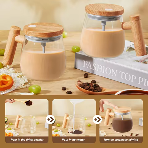 400ML Self Stirring Mug 7000RPM Electric High Speed Mixing Mug With Waterproof Automatic Mix Cup for Coffee Milk Protein Powder 8 best sales cup mixer - №6