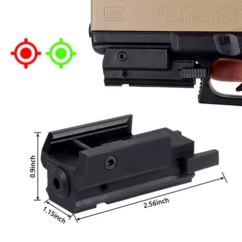 USB Charging Red Green Laser Sight Pointer Airsoft Power Pistol Laser For 11mm 20mm Rail Glock 17 19 Rechargeable Gun Laser 8 best sales airsoft gun laser sight - №4