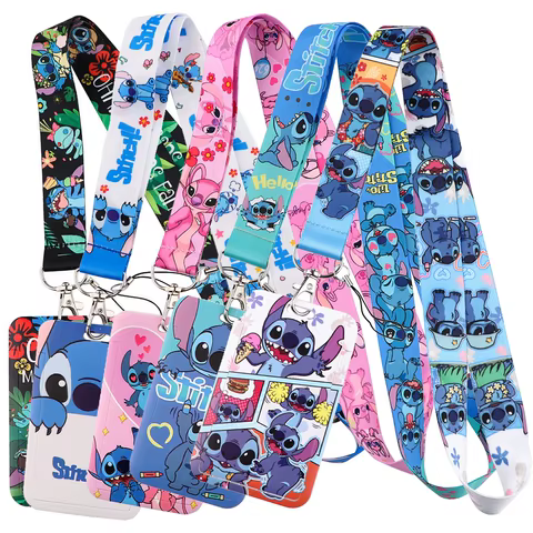 Cute Alien and Angel Credential Holder Cartoon Lanyards for Key Neck Strap For Card Badge Gym Keychain Keyring Accessories Gifts 8 best sales angel accessories - №8