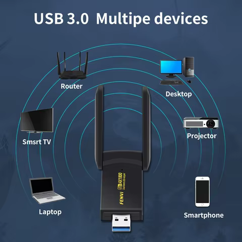 FENVI 1800Mbps WiFi 6 USB Adapter Dual Band 2.4G/5Ghz Wireless WiFi Receiver USB 3.0 Dongle Network Card For Laptop PC Win 10/11 6 best sales receptor duosat - №4