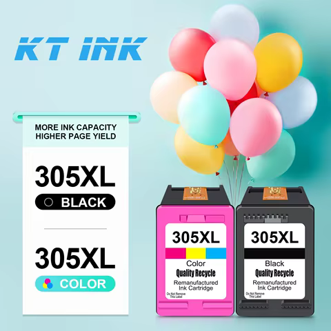 Cartridge hp 305 XL High Yield Replacement for hp 305XL Ink Cartridge Black Tri-Color Work With printer Deskjet / Envy 10 best sales spongeless ink cartridge - №3