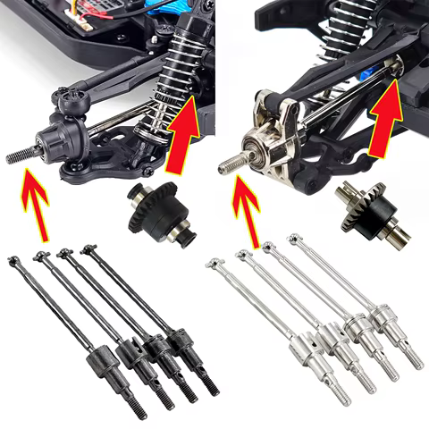 Upgrade Metal Front & Rear Suspension,Wheel Hubs,Bearing,Steering Rob,Aluminum Parts For SCY16101,16102Pro,16104,SG116,Q130 ect 8 best sales wl toys 12428 - №8