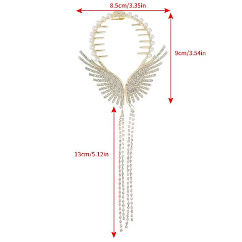 12 best sales angel wing hair clip - №12