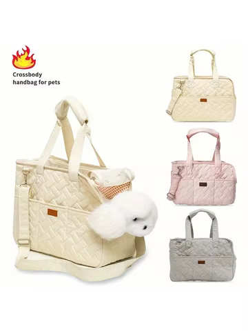 Pet cat dog tote bag, no escape, portable, multifunctional, large capacity, breathable, horizontal bag, portable soft bag zwq 8 best sales pet purse - №2