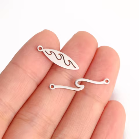 5Pcs Surfing/Anchor/Seagull/Four Leaf Clover Charm Stainless Steel Compass Nautical Pendant DIY Necklace Bracelet Jewelry Making 10 best sales compass charm - №3