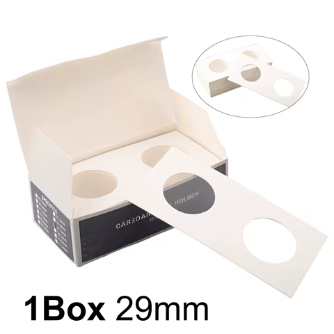 1 Set Coin Storage Stamp Holder Square Cardboard Case Coin Album Collection Coin Holders Flip Clip Coin Capsules Cover Storage 12 best sales album coin - №11
