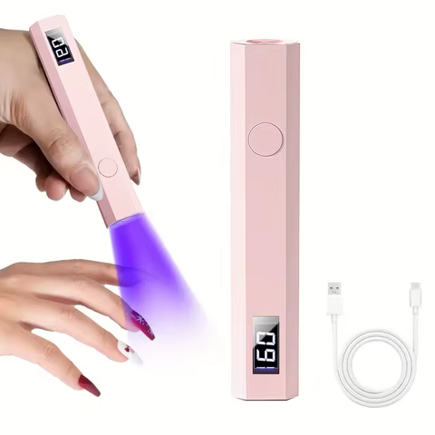 YIKOOLIN Mini Handheld UV Light Fast Gel Nail Drying Lamp for Home Salon Tools Professional Nail Phototherapy Flashlight Pen 10 best sales gel lamp - №3