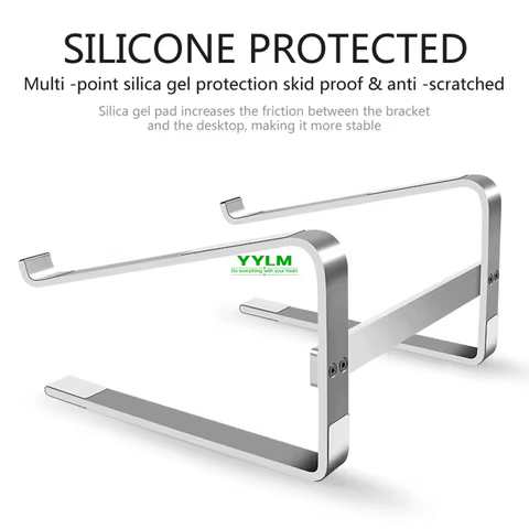 Aluminum Laptop Stand Notebook Riser Holder For Macbook Air 13 iPad Pro Dell HP Lenovo Xiaomi Computer Tablet Support Ordinateur 6 best sales lenovo keyboard - №6