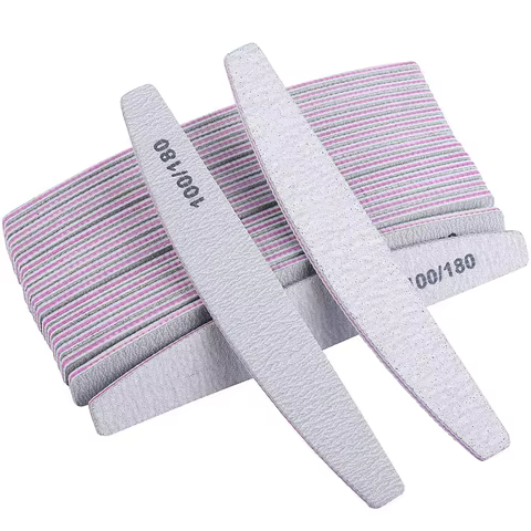 5Pcs/Lot Nail File Mix Color Limas 80/100 Grit Professional Sandpaper Cuticle Remover Buffer Files Manicure Tool Set 10 best sales mini nail file - №7