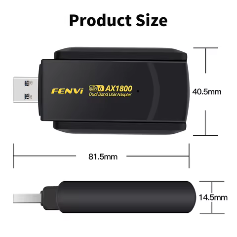 FENVI 1800Mbps WiFi 6 USB Adapter Dual Band 2.4G/5Ghz Wireless WiFi Receiver USB 3.0 Dongle Network Card For Laptop PC Win 10/11 6 best sales receptor duosat - №4