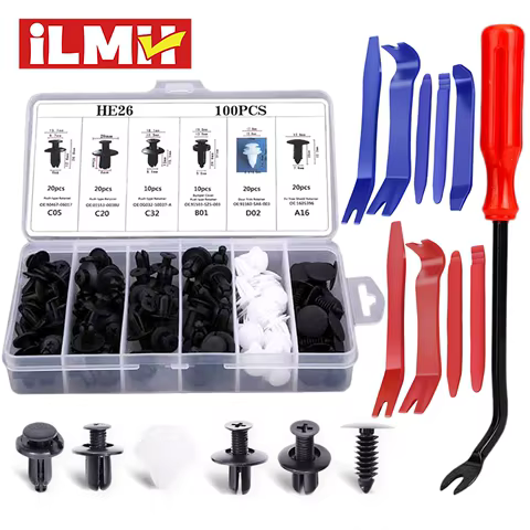 100pcs Auto Fastener Clip Kit Fender Rivet Clips Car Body Push Retainer Pin Rivet Bumper Door Trim Panel Retainer Car Clips 8 best sales ali toys - №1