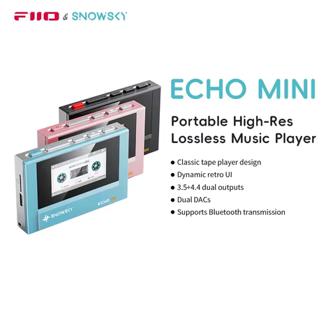 SnowSky/FiiO Echo Mini HiFi Bluetooth MP3 Pure Music Player, 15Hours Playback, 3.5mm/4.4mm Headphones Output 8 best sales playback - №5