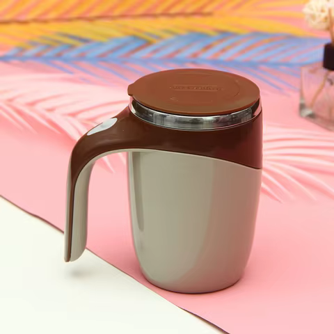 Lazy Coffee Stirring Cup Auto Stirring Cup Magnetic Rotating Electric Milk Cup Mark Cup 304 Stainless Steel 8 best sales cup mixer - №1