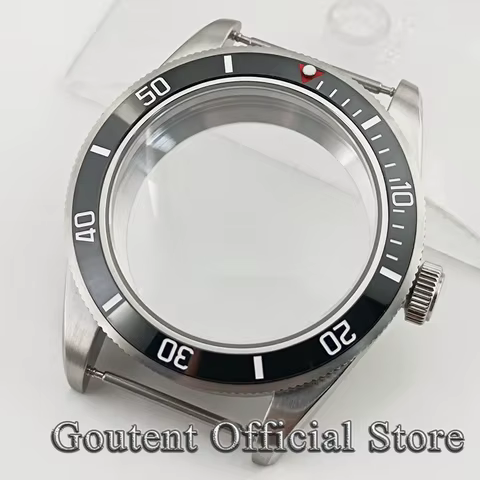 Goutent 39mm Silver Watch Case Dome Sapphire Crystal Fit NH34 NH35 NH36 ETA 2824 PT5000 Automatic Movement 8 best sales bestsub - №3