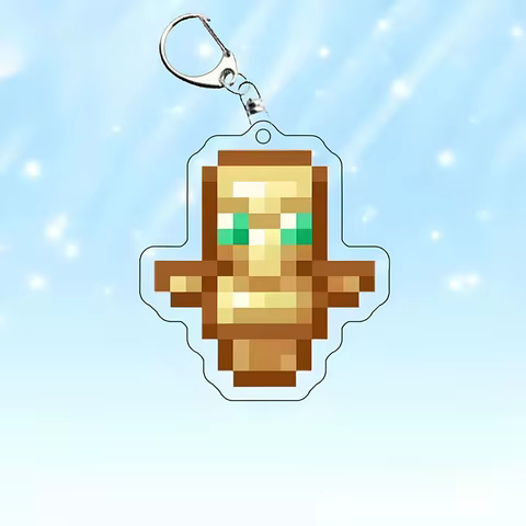 2-10 Pcs/set Totem of Undying Diamond Sword Eye of Enchanted Golden Apple Keychain Pickaxe Model Toys Collect Keyrings Pendant 10 best sales diamond key chain - №1