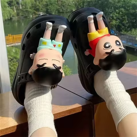 MINISO Personality Cute Cartoon 3D Shoe Charms Funny DIY Sandal & Clog Decorations Holiday Gift For Boys And Girls 12 best sales spongebob bracelet - №9