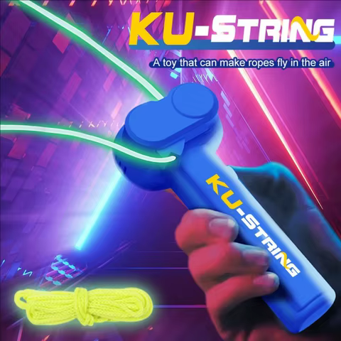 Glow-in-the-dark fun electric rope thruster children's outdoor new exotic decompression toys Creative toys for cats and pets 6 best sales qy toys - №3