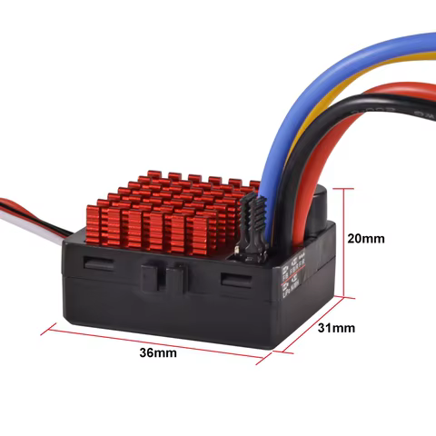 9IMOD 1060 RTR 60A ESC Brushed Electronic Speed Controller 2-3S LiPo Waterproof BEC 6V3A for 1/10 Axial SCX10 TRX4 TRX6 D90 HPI 8 best sales wl toys 12428 - №7