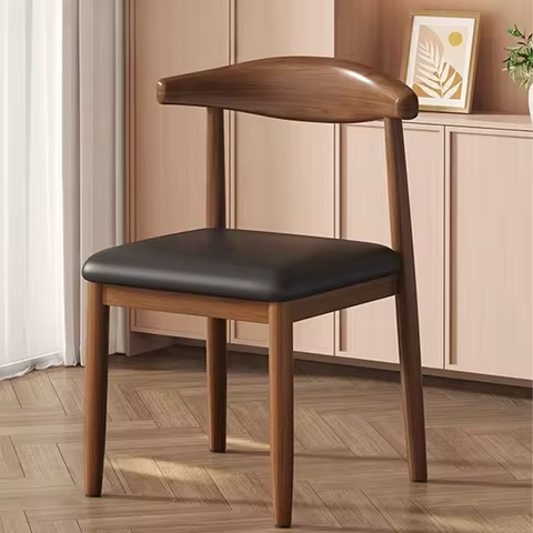Nordic Dining Table Metal frame Dining Chair Modern Simple Home Internet Celebrity Chair Simple Desk Stool Backrest Horn Chair 10 best sales chair for dining room - №6