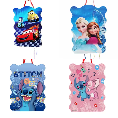 1pcs Disney Lilo and Stitch Frozen Princess Lightning McQueen Pinatas Birthday Gifts DIY Piñata Event Party Decorations 12 best sales princess birthday - №3