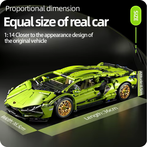 ToylinX Technical Building Blocks Car Racing Sport Speed Vehicle Model City Mechanical Super Bricks Puzzle Toys Adult Gift 8 best sales mould king harry potter - №2