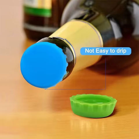 6pcs Silicone Wine Bottle Caps Silicone Red Wine Bottle Caps Candy-colored Reusable Fresh-keeping Caps Seal Beer Bottle Caps 10 best sales oven seal - №5