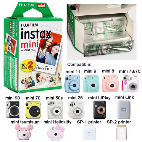10-100 Sheets Of FUJIFILM White Edge Photo Paper Mini 11 8/9/7s/25/90/12 Universal 3 inch One-time Imaging Fujifilm Photo Paper 6 best sales fake instax mini - №6