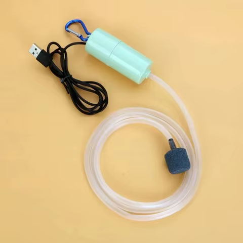 Aquarium Oxygen Air Pump Fish Tank USB Silent Air Compressor Aerator Portable Mini Small Oxygenator Aquarium Accessories 5v 1W 10 best sales aquarium air compressor - №1