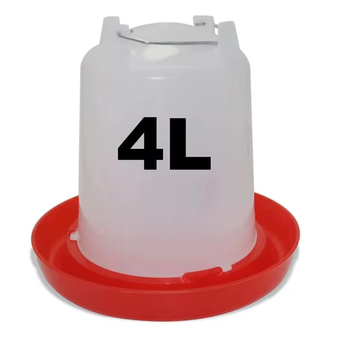 4L Automatic Chicken Coop Water Dispenser Chicken Water Dispenser Water Outlet with Switch Plastic Poultry Drinking Bucket 10 best sales chicken drinker - №2