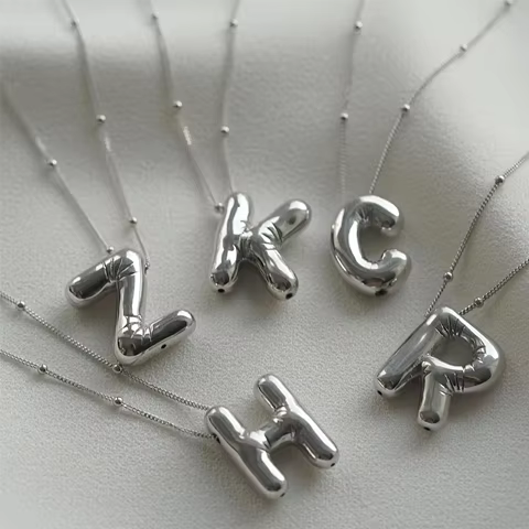 12 best sales balloon letter necklace - №7