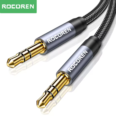 Rocoren Audio Cable 3.5 mm Jack Male to Male Aux Cable For Phone Headphone Car MP3 Speaker Computer 3.5mm Jack Aux Wire Cord 5M 6 best sales cable beats - №3