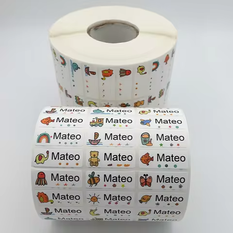 120Pcs Name Tag Sticker Customize Waterproof Stickers Children School Stationery Water Bottle Pencil Kawai Name Labels for Kids 6 best sales my name is sticker - №5