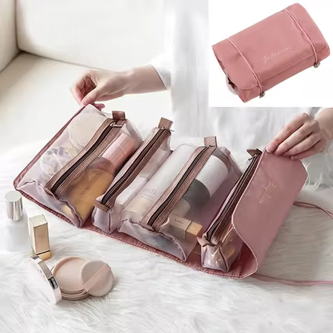 Large Capacity Travel Cosmetic Bag Multifunction Travel Cosmetic Bag Women Toiletries Organizer Female Storage Make Up Case Tool 6 best sales luxury makeup organizer - №1