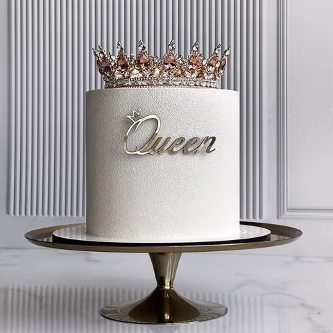 1/3/5 pcs Queen Princess Happy Birthday Acrylic Cake Topper Insert Queen Acrylic Cake Decoration Side Wedding Party Ornaments 12 best sales princess birthday - №11