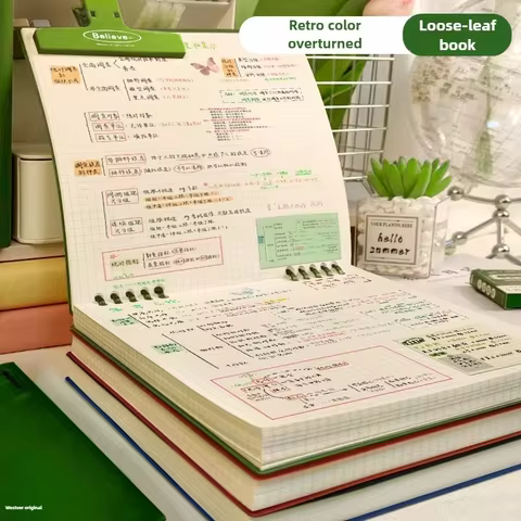 Flip Notepad Grid Notebooks B5 Diary Leaf Notebook Sketch Book Stationery Journal Writing Pads Office School Supplies 10 best sales journal books - №9